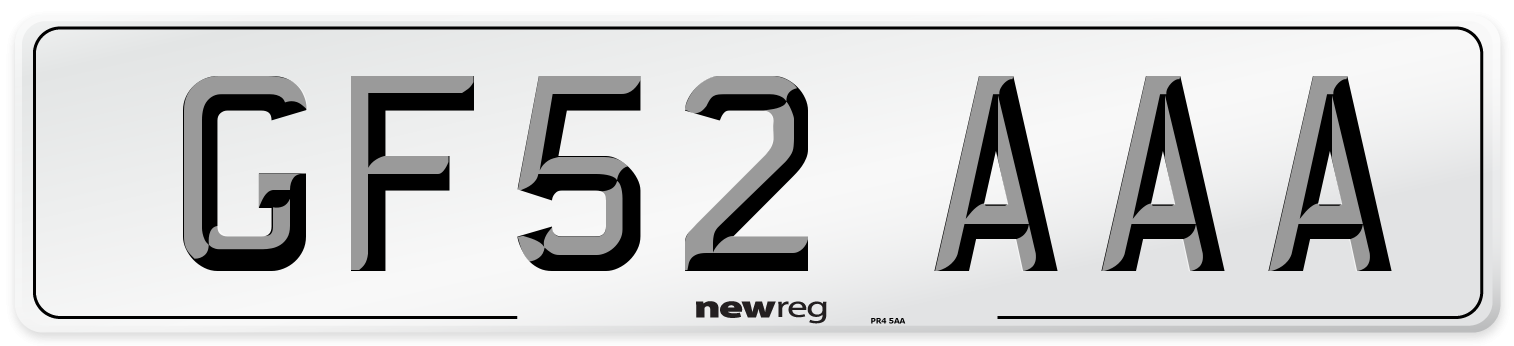GF52 AAA Number Plate from New Reg